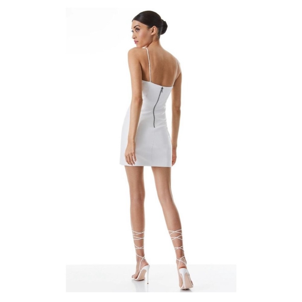 Alice + Olivia NEW Vegan Leather Dress - White